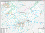 Allentown-Bethlehem-Easton Wall Map Premium Style